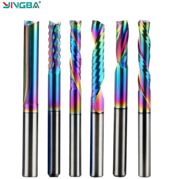 Yingba Carbide Tungsten PCB Cnc Corn Teeth Router Bits Nano Coating Circuit Boards Carbon Fibre Cutting Milling Cutter