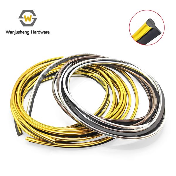 Furniture T Shape Decoration Tape Plastic Car Interior Slit Automotive Decorative Trim Strips Gold Pvc Edge Banding