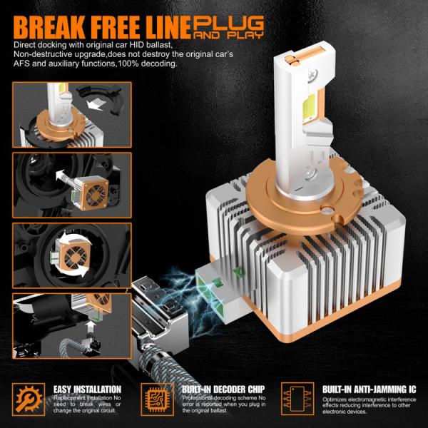 PCB PCBA High Brightness 45W 55W 65W 90W Car Led T Bulb High Lumen Aluminum 2 Years Warranty Led Lamp T Bulb