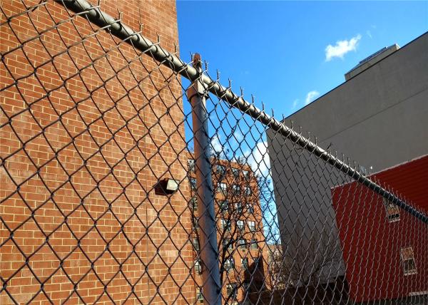 diamond razor wire mesh fence pvc coated plastic chain link fence panels for USA market