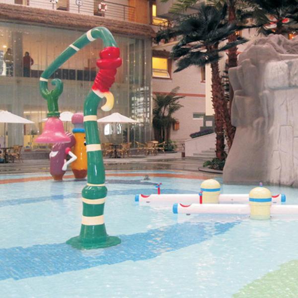 Frog Mushroom Water Park Splash Pad Outdoor Water Play Equipment