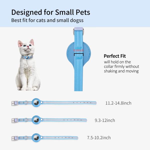 Adjustable GPS AirTag Dog Collar Small Animals Dog Collar With Airtag Holder