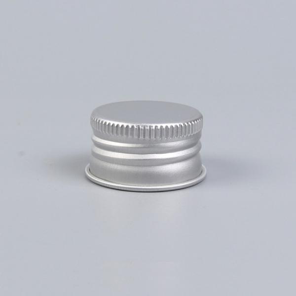 18/410 18/415 Dispensing Cap Matte Silver Aluminium Lotion Bottle Caps With PE Liners