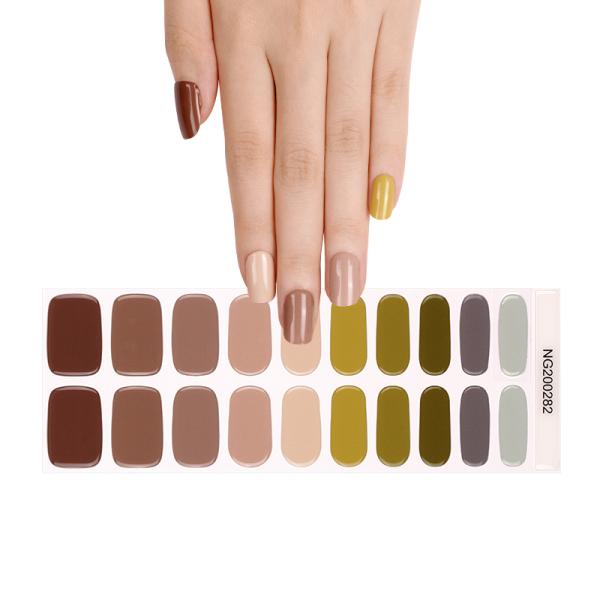 Solid Color Full Cover Semi Cured Gel Fake Nails for Customer's Requirement Customized