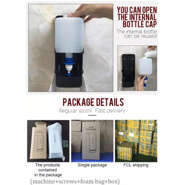 Hotel Bathroom 1000ml Liquid Soap Dispenser Plastic Durable Hand Liquid Shampoo Soap Dispenser