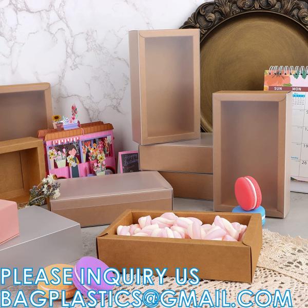 Rectangle Drawer Kraft Boxes Small Cardboard Present Packaging Boxes For Party Favor Treats, Candy And Jewelry Crafts