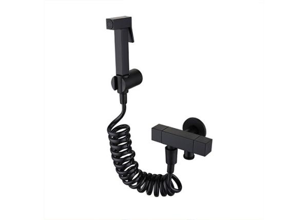 Pulverizador de bronze contínuo de alta pressão Matte Black novo do bidê do toalete do banheiro do quadrado