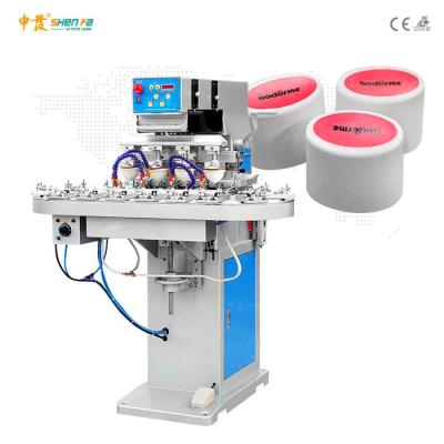 4 Color 6000pcs/Hr Semi Automatic Pad Printing Machine With Conveyor
