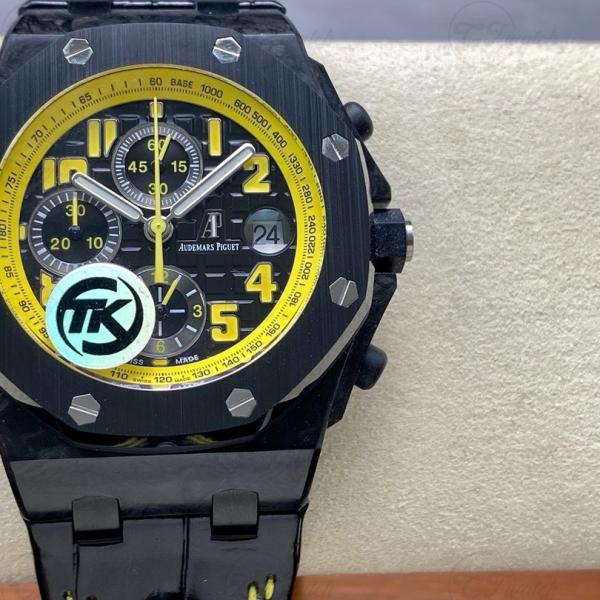AP Royal Oak 26176FO 42mm Skeleton Super Clone Montre au style carbone Automatique Calibre 3126 Sport Montre de luxe