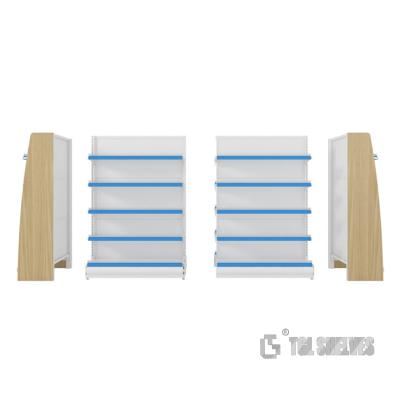 Gondola Display Rack Shelves Powder Coating For Supermarket
