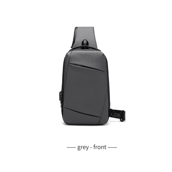 Black Gray 5L Shoulder Crossbody Mens Chest Sling Bag 0.53KG