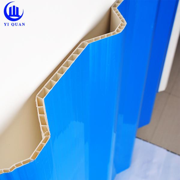 930mm PVC Hole Roof Sheet 10mm grueso diseño de paredes gemelas