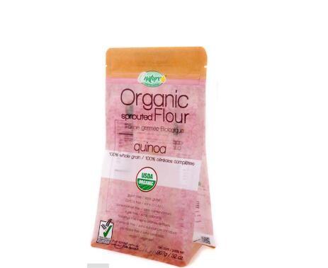 Standing Up Printed moisture proof Kraft zipper coffee food vacuum bag for Food Packing
