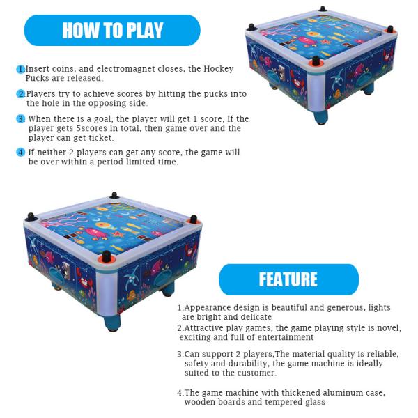 Arcade Kids Game Machine 4 Person Air Hockey Table Electronic Sports