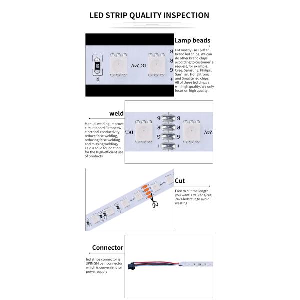 Decorative Custom SMD 5050 LED Strip Light 20W Led kitchen lighting
