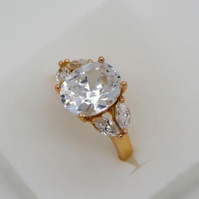New trendy AAA+ Swiss Cubic Luxury Zircon crystal ring 18k gold plating jewelry gift