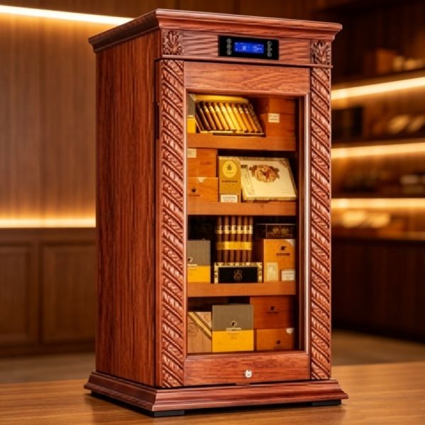 Exquisite Vintage Solid Wood Cigar Cooler Cooler Humidor Cabinet