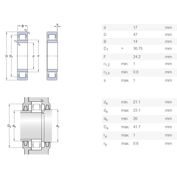 Wind Turbine Cylindrical Roller Bearing / NU 305 ECP Pressure Roller Bearings