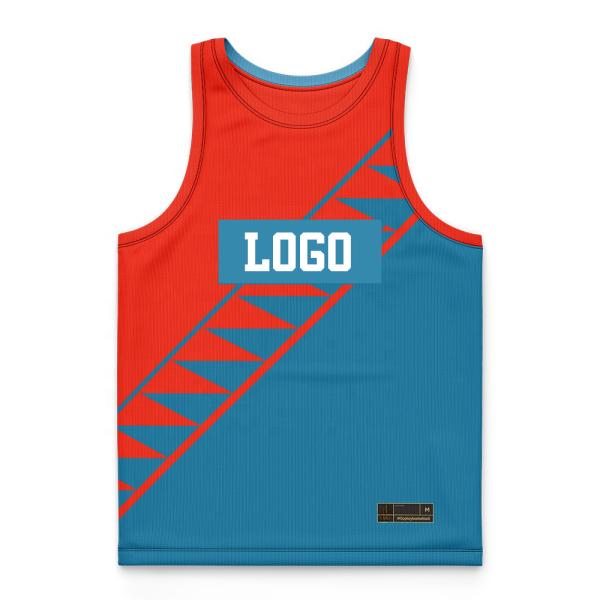 Washable Cotton Men Basketball Jersey , O Neck Basketball Practice Shirts