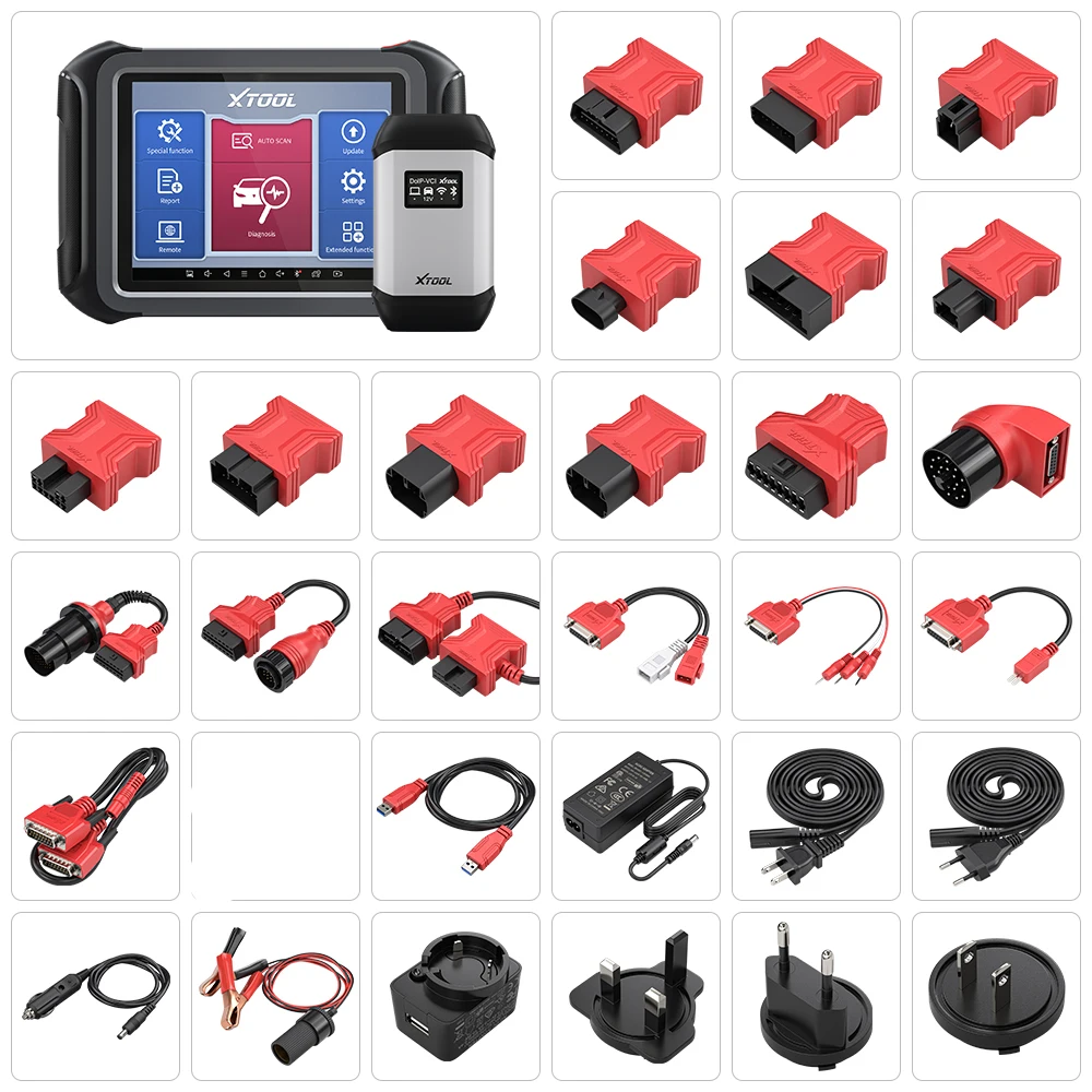 XTOOL D9 Автомобильный сканер Топология инструмента Карта Активный тест ECU Кодирование OBD2 Полная система Диагностика 42+ Перезагрузки Поддержка DoIP