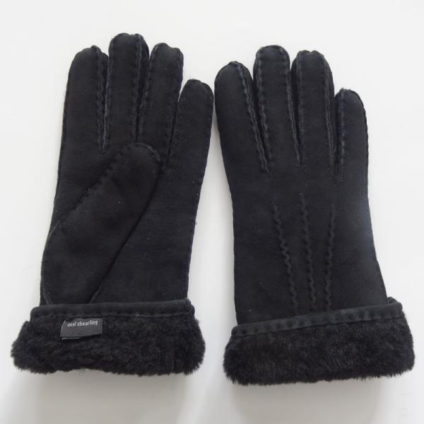 Double Face Leather Winter Gloves Hand Sewn 100% sheepskin gloves