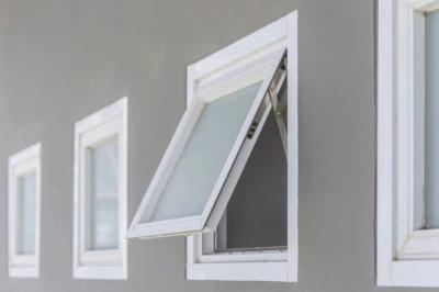 Durable Aluminum Top Hung Window Customized Color / Size For Commercial Buildings