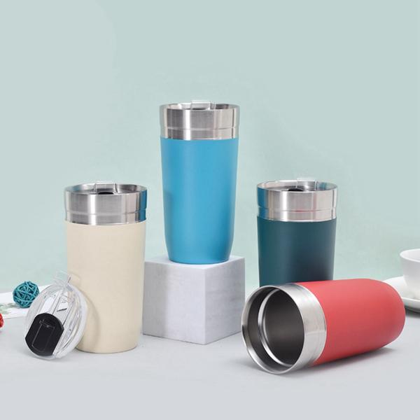 Production Stainless Steel Water Bottle 16oz Vacuum Insulated Straight Cup Tumbler