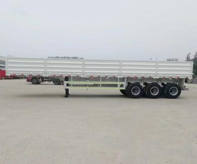 60 Ton 80 Ton 3 Axle 4 Axle Fence / Side Wall Semi Trailer For Cargo Transport