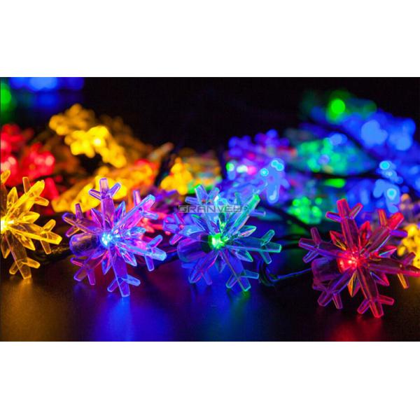 6M Solar LED Christmas Lights Snowflake String 30leds Energy Saving Party Decoration