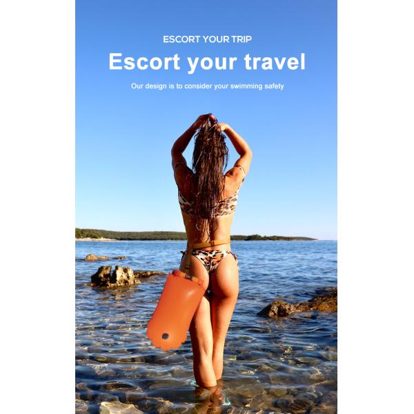 OEM 20L 28L 35L Triathlon Swimming Buoy Collapsible Portable Safety