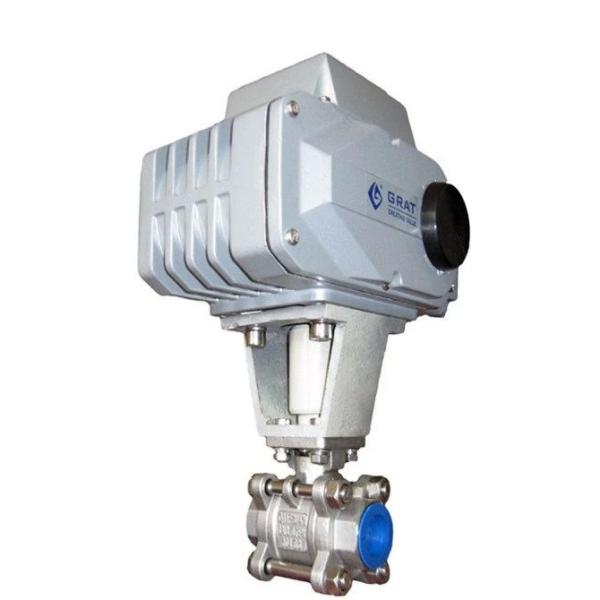 3 PC 2 Inch Electric Actuated Ball Valve Stainless Steel Water Flow Control Ball Valve