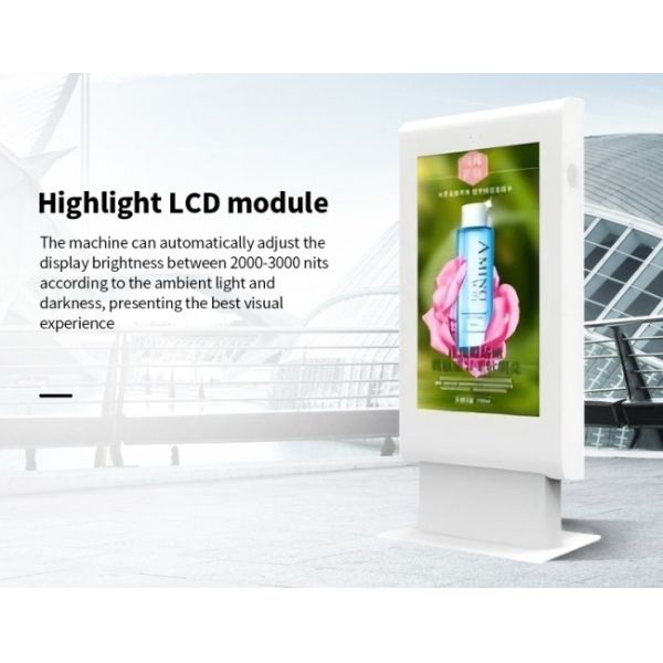 55 inch Full outdoor maintenance-free Electronic Totem Lcd outdoor floor-standing advertising