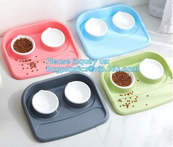 Lovely Personalized portable pet dog food water bowl ceramic plastic, Plastic pet bowl /PP pet dish for dog /food pail f