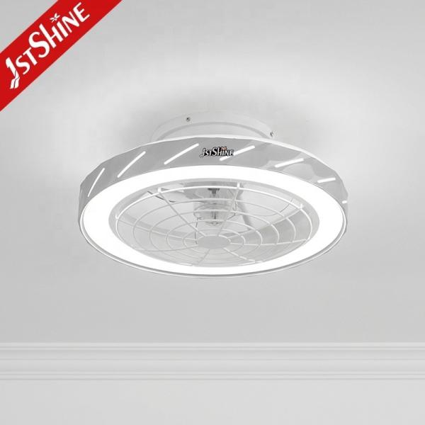 Solução de iluminação do quarto 220V Smart Remote Ceiling Fan com lâminas ocultas por 1stshine