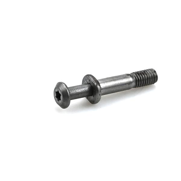 Small pan head with attached flat washer Torx drive half threaded bolts 
