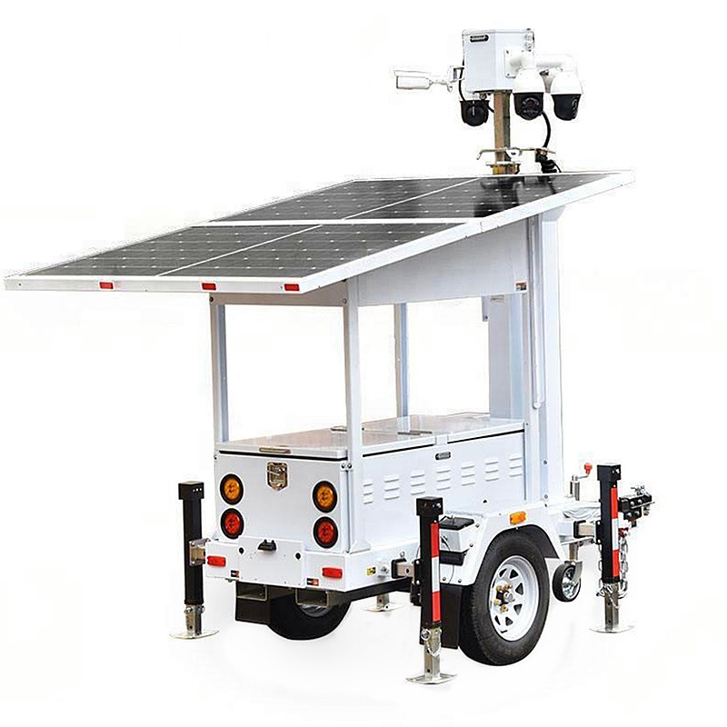 Surveillance Light Tower With AI Detection Solar Generator Energy Backup Power Storage Mobile LED Light Tower