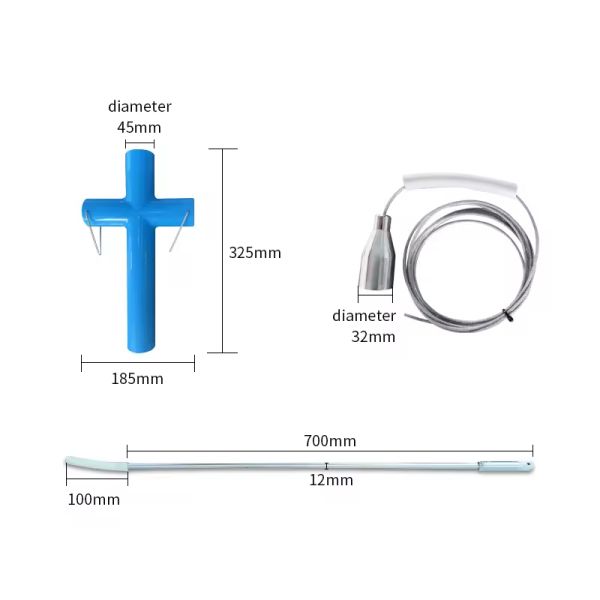 Heavy Duty Stainless Steel Handheld Rumen Magnet Extractor for Cow Stomach Tramp Iron Removal