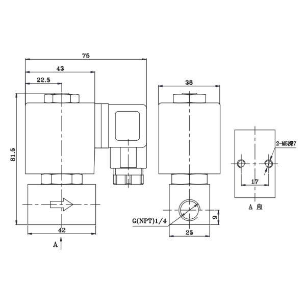 Compact Brass Water Air Electric Solenoid Valve 1/4 3/8 1/2 Inch 24V 220V