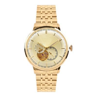 relógio de pulso impermeável de quartzo dos homens de 41mm 5ATM Japão Movt