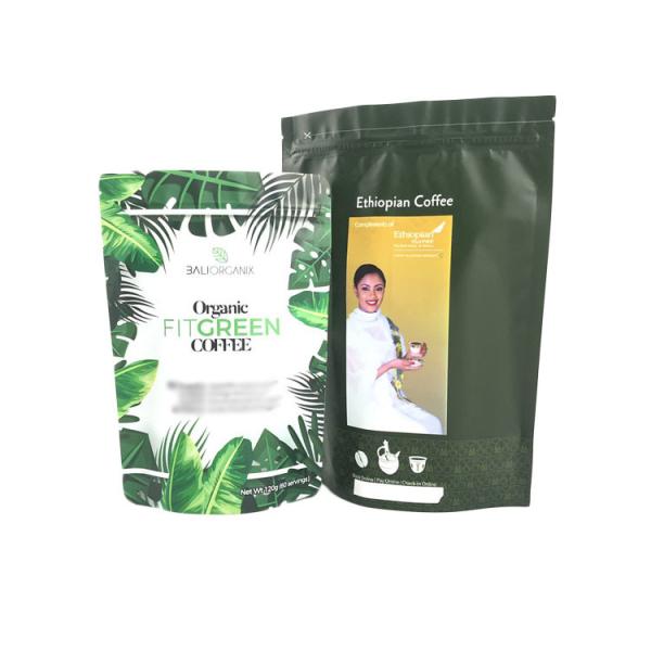Food Grade Packaging Tea Bags Aluminum Foil  Smell Proof Doypack Coffee Bean Pla Pouch