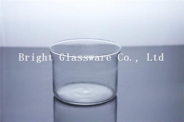 Large Glass Hurricane Candle Holder, Frosted Glass Cup