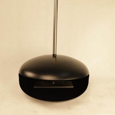 Black 23.6 Inch Free Standing Ethanol Fireplace 1.5L Indoor Alcohol Fireplace
