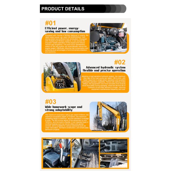 HT60Pro Hydraulic Excavator Hydraulic System and High Strength Structural Design