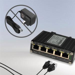 Industrial 90W PoE Extender 1-Port 802.3bt PoE++ To 4-Port 802.3Af/at Din Rail Mounting