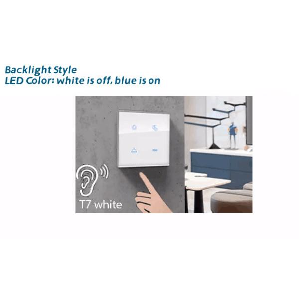 Glass Panel Tuya Zigbee Smart Switch Touch Screen Light / Scene Switch