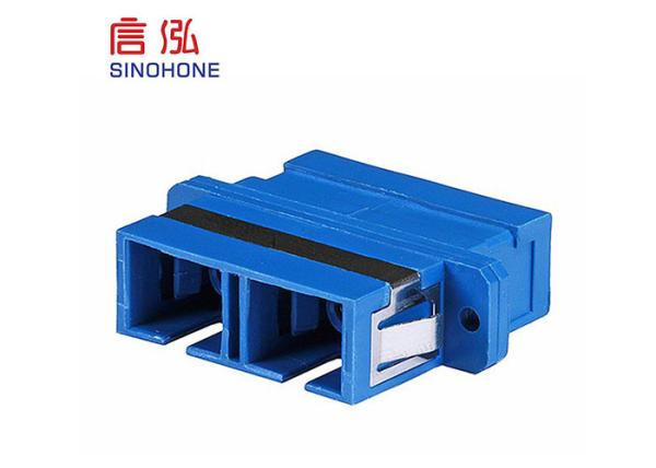 SC Simplex Fiber Optic Patch Cord DX Single Mode Green Color Flanged Coupling Adapter