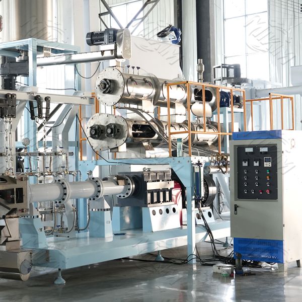 New Automatic Stainless Steel Double Screw Extruder Machine High Productivity Floating Fish Feed Pelletizer sinking shrimp feed for Fish Food