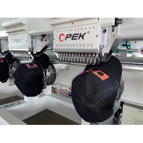 Opek  Professional High Speed 1200 rpm 12 Needle Sewing Cap Embroidery Machine Computerized 2 Head Embroidery Machine