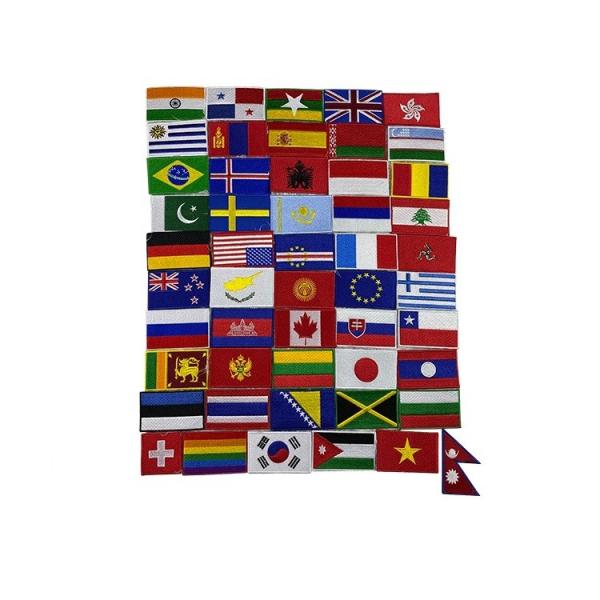 Customized Design Hong Kong Flag Embroidered Patches for Clothing Plastic Material