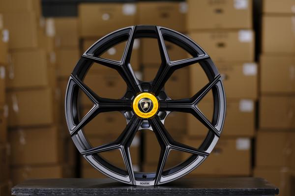 23x10j Matte Black Forged Alloy Wheels Aluminum Aftermarket Wheels 71.5